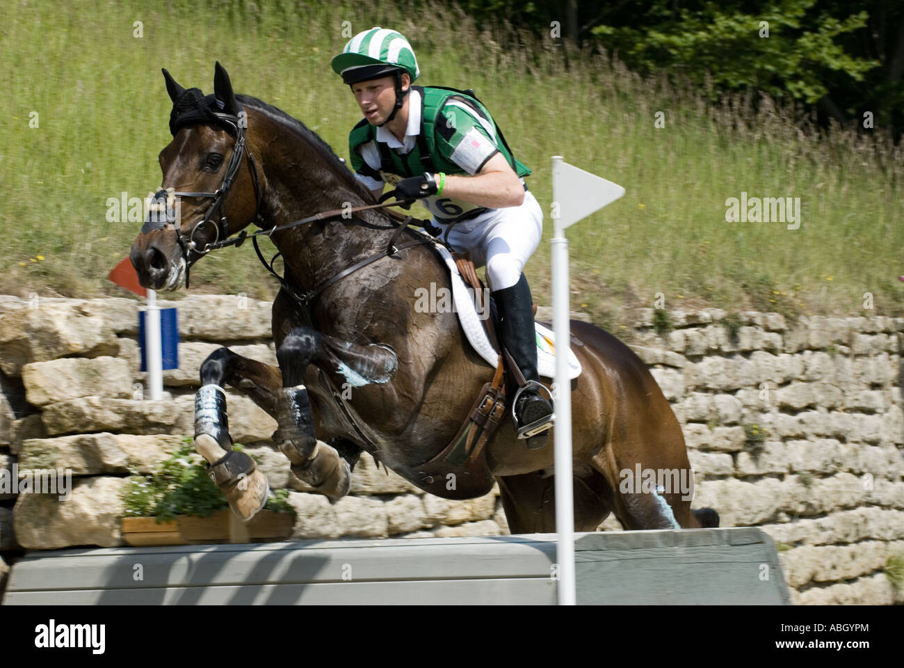 Three Day Event Rider Taking part in the Cross Country Phase at the ...