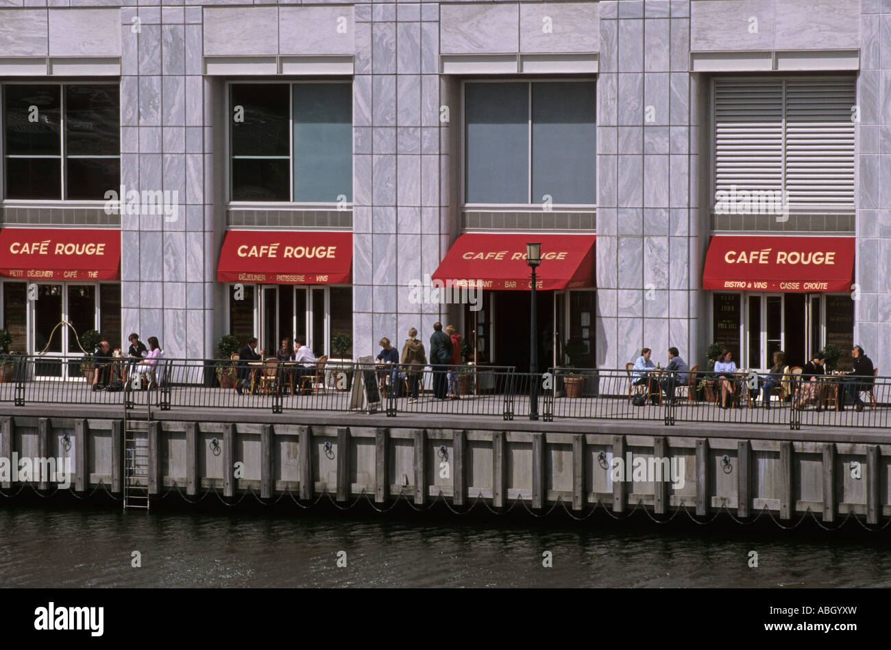 Cafe Rouge Restaurant Cafe at the Water Front Canary Wharf Docklands ...