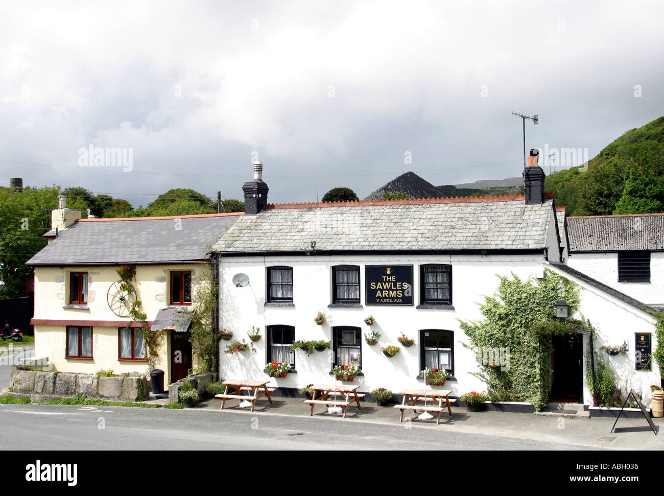 The Sawles Arms Carthew St Austell Cornwall UK Stock Photo - Alamy
