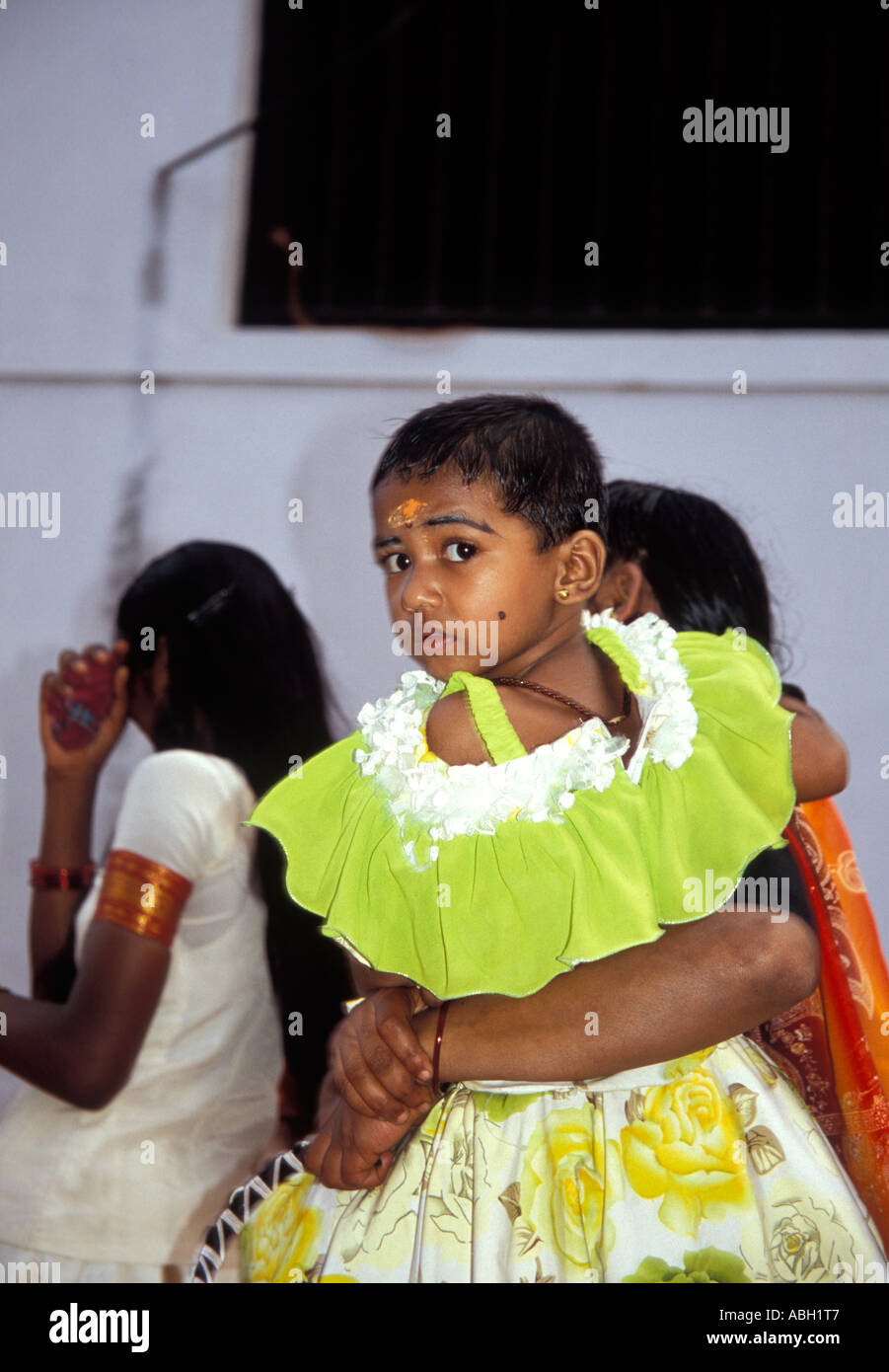 Young child at Shri Padmanabhaswamy Temple, Trivandrum, Kerala, India Stock Photo
