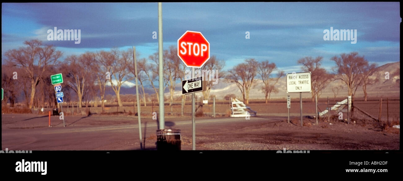 Usa highway exit signs hi-res stock photography and images