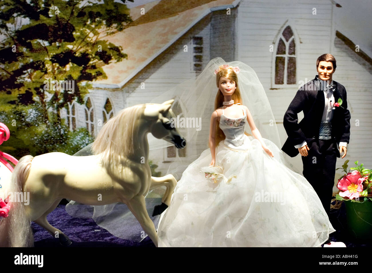 Bride Romantic Wedding Barbie and Ken dolls, Mattel Barbie fashion dolls  Stock Photo - Alamy
