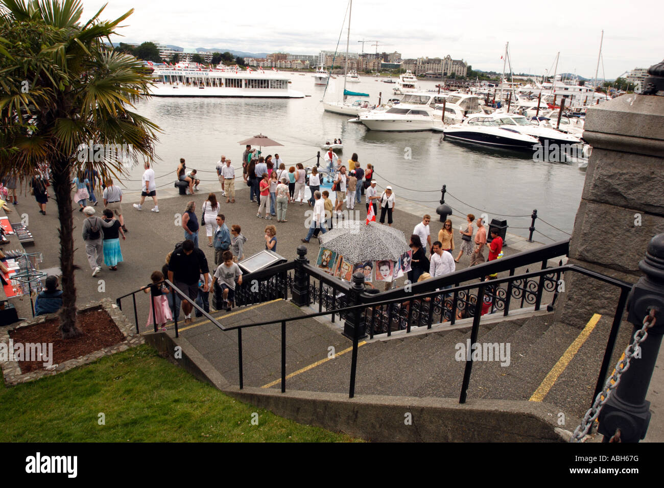 People in downtown Victoria during Canada Day celebration Stock Photo ...