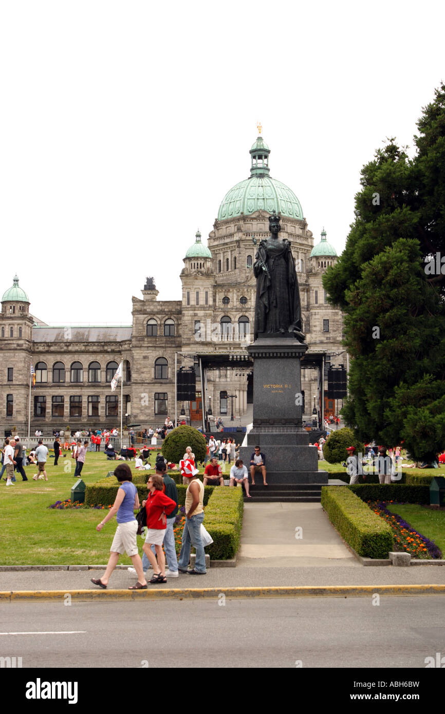 People in downtown Victoria during Canada Day celebration Stock Photo ...