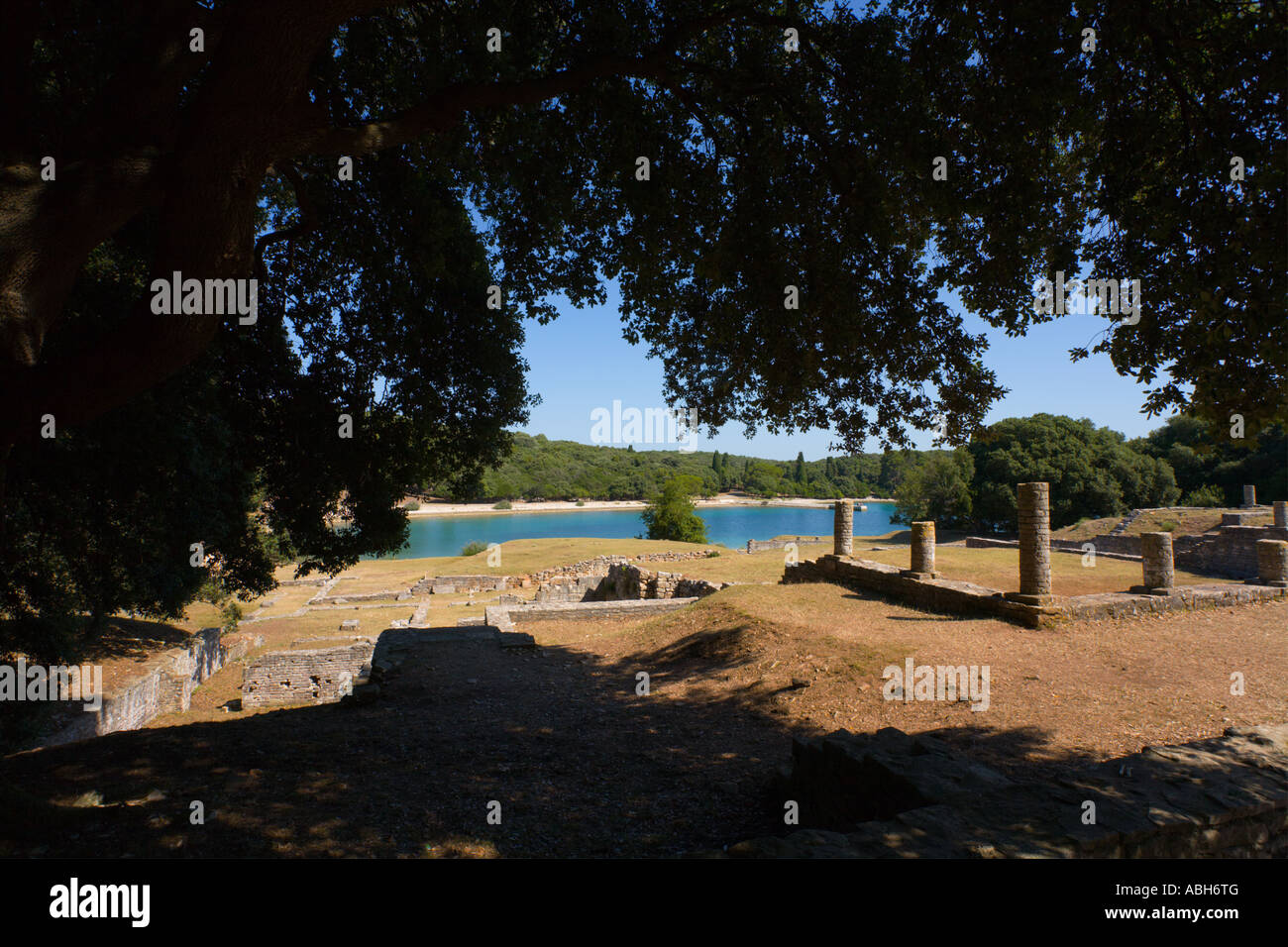 Hill fort on Verige site on Brioni islands, Veliki Brijun, Croatia Stock Photo