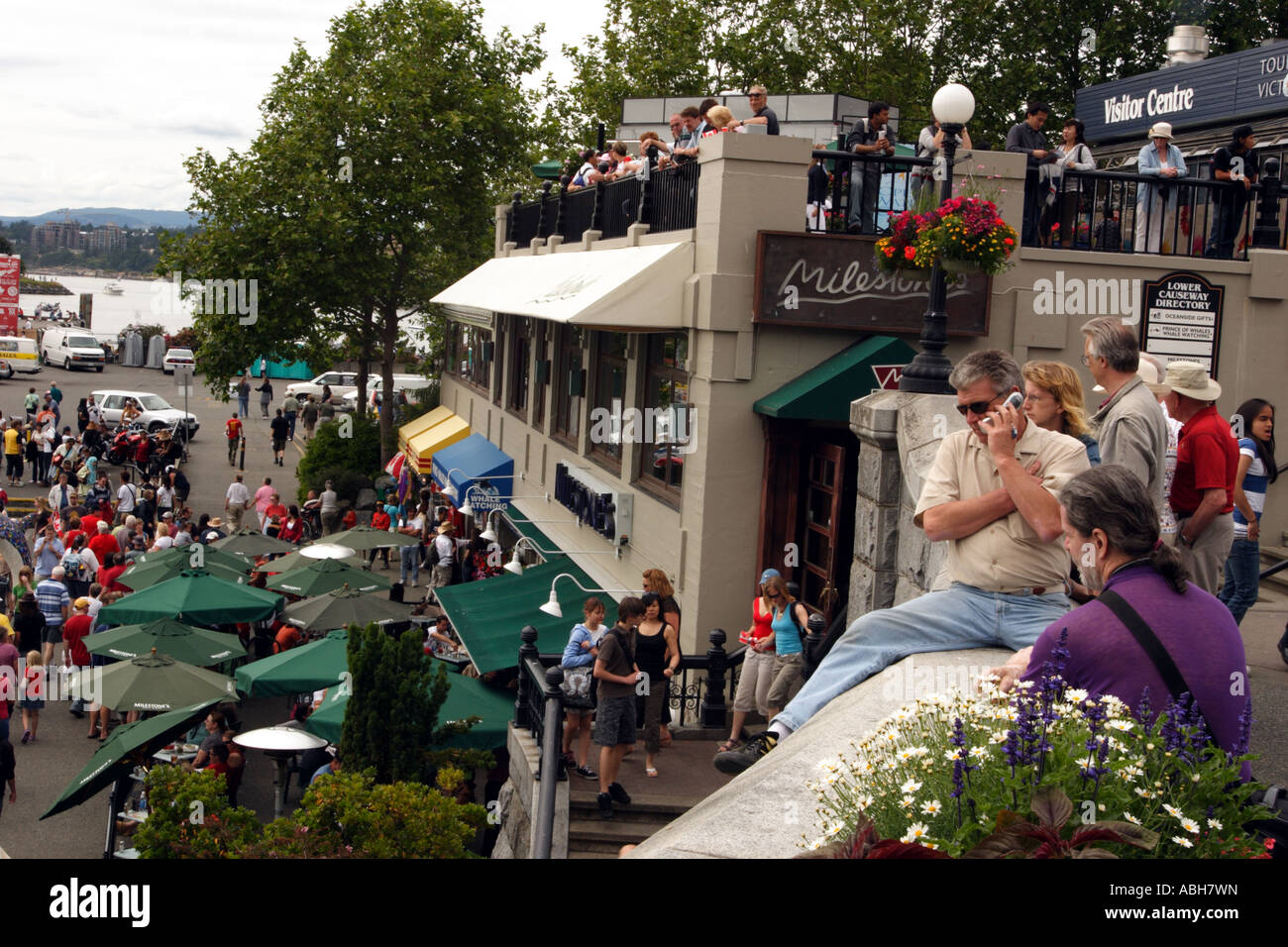 People in downtown Victoria during Canada Day celebration Stock Photo ...