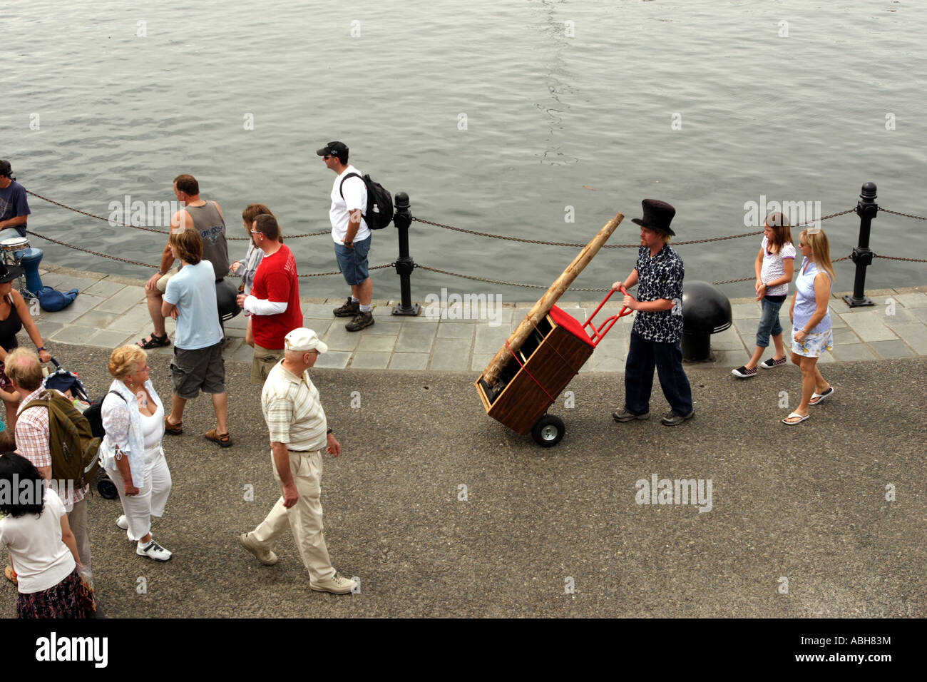 People in downtown Victoria during Canada Day celebration Stock Photo ...