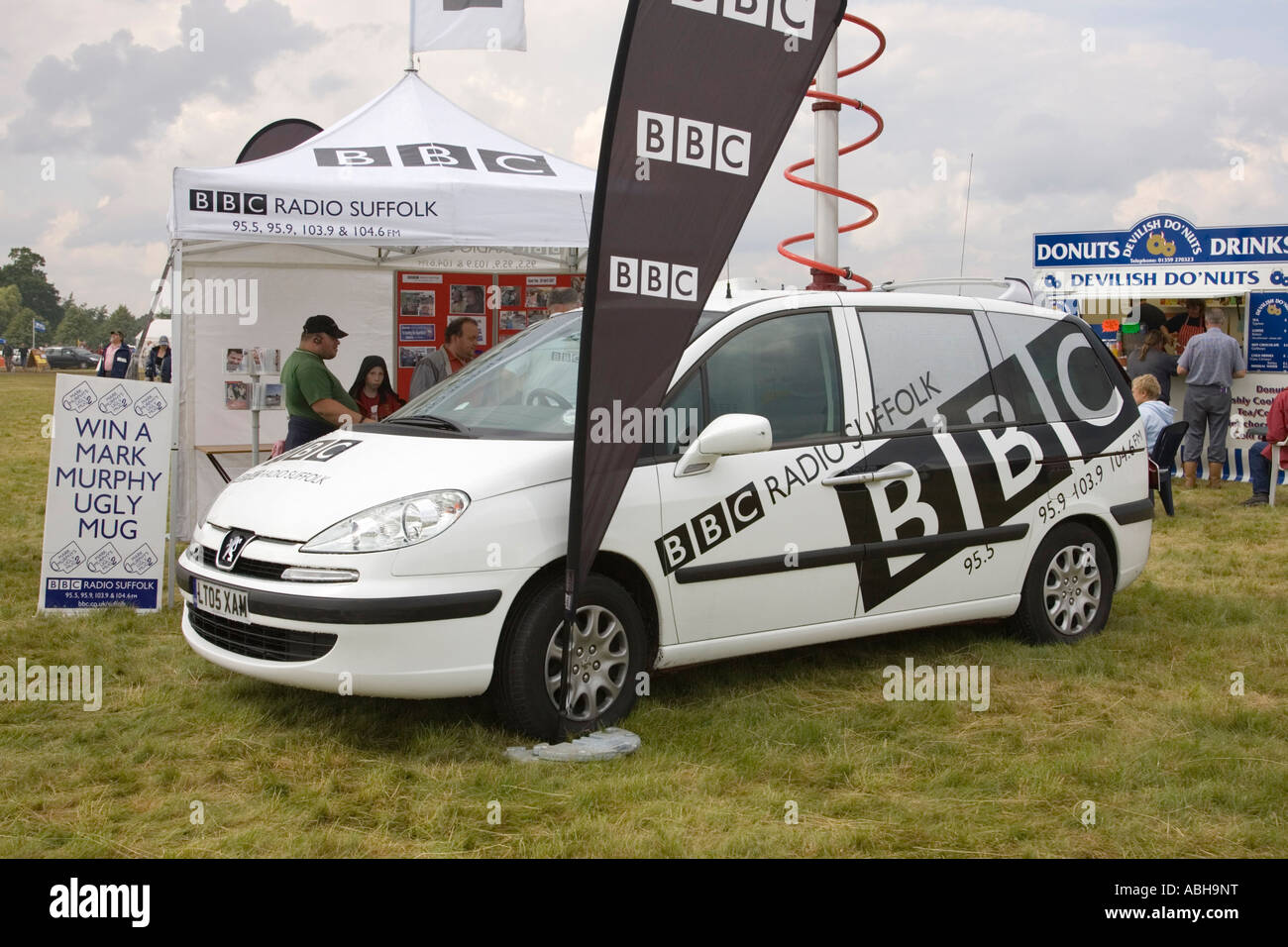 BBC Radio Suffolk outside broadcast van at Rougham Stock Photo - Alamy