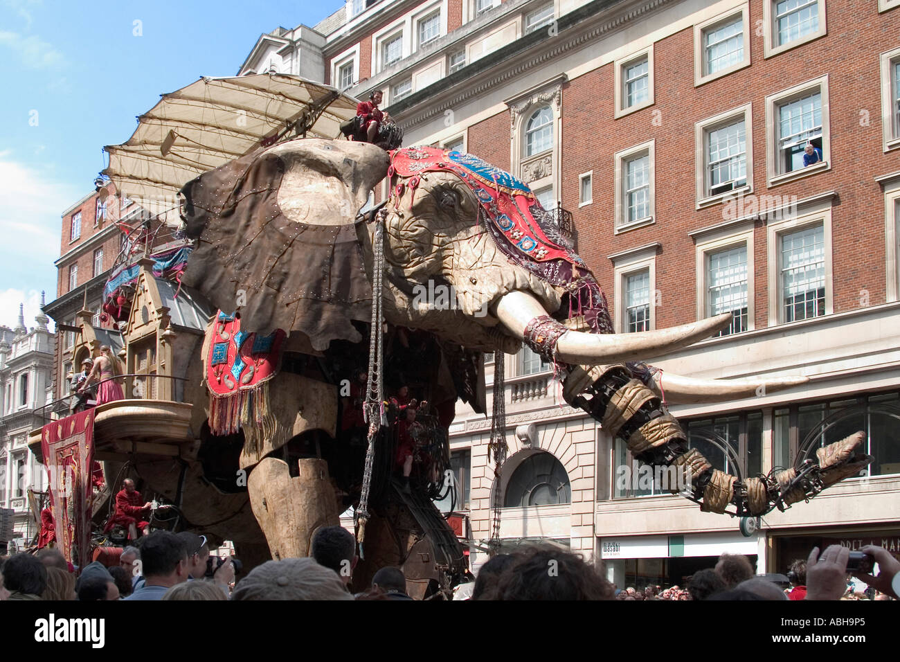 Street theatre by Royal De Luxe. The Sultan's Elephant walks down