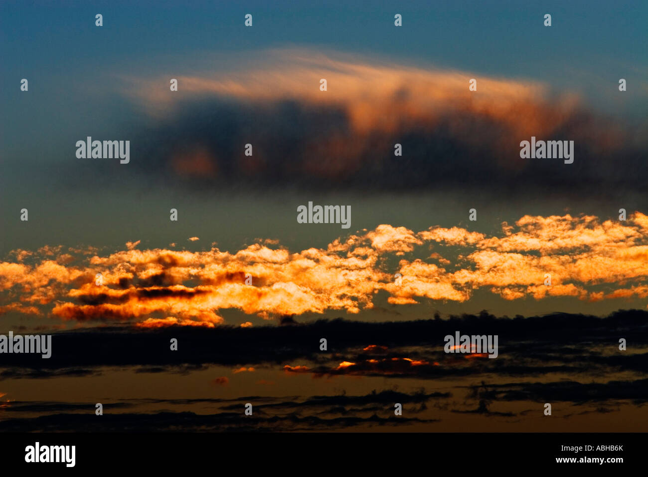 Sunset Sky with Clouds Stock Photo - Alamy