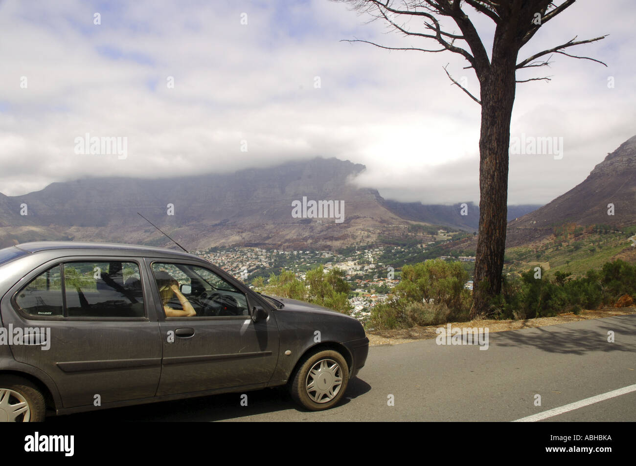Driving in Cape Town along Signal Hill Drive Stock Photo Alamy