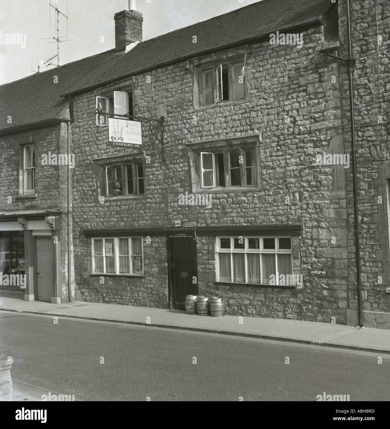 Plume Of Feathers public house sherborne dorset in 1974 in 6x6 negative number 0150 Stock Photo
