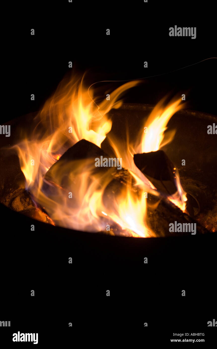 Closeup of a campfire at night Stock Photo - Alamy