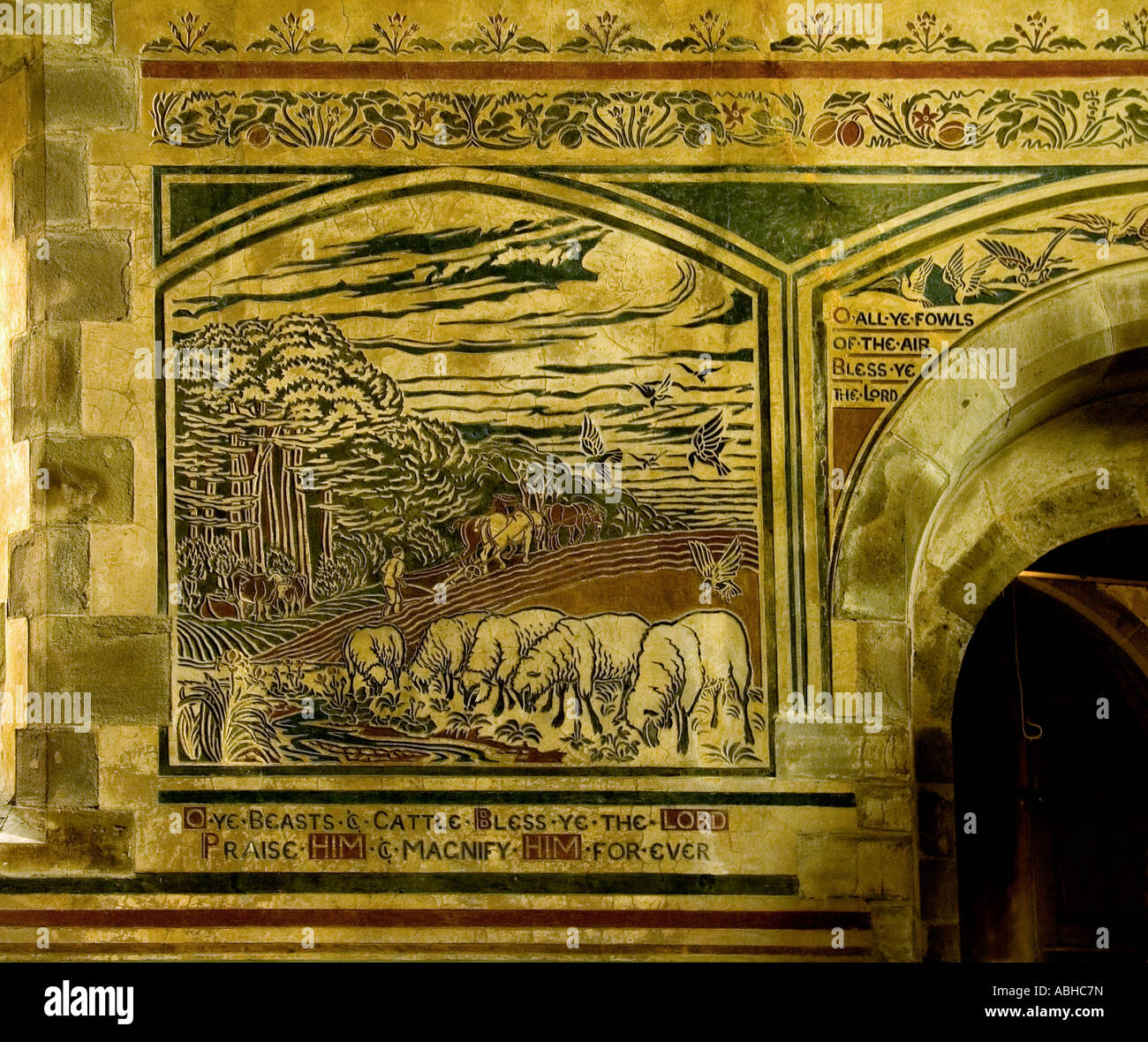 Church of St Mary the Virgin Llanfair Kilgeddin Stock Photo Alamy