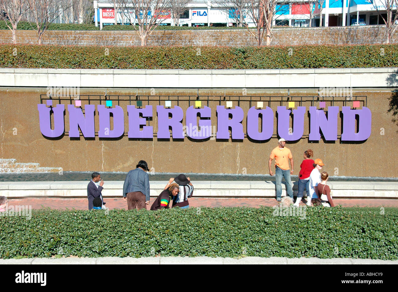 Underground Atlanta Signs Downtown Atlanta Ga Georgia Usa Shopping