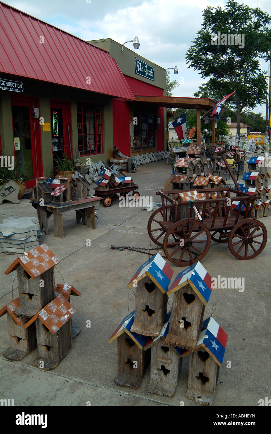 Bird Houses For Sale In A Craft Shop In Texas Stock Photo