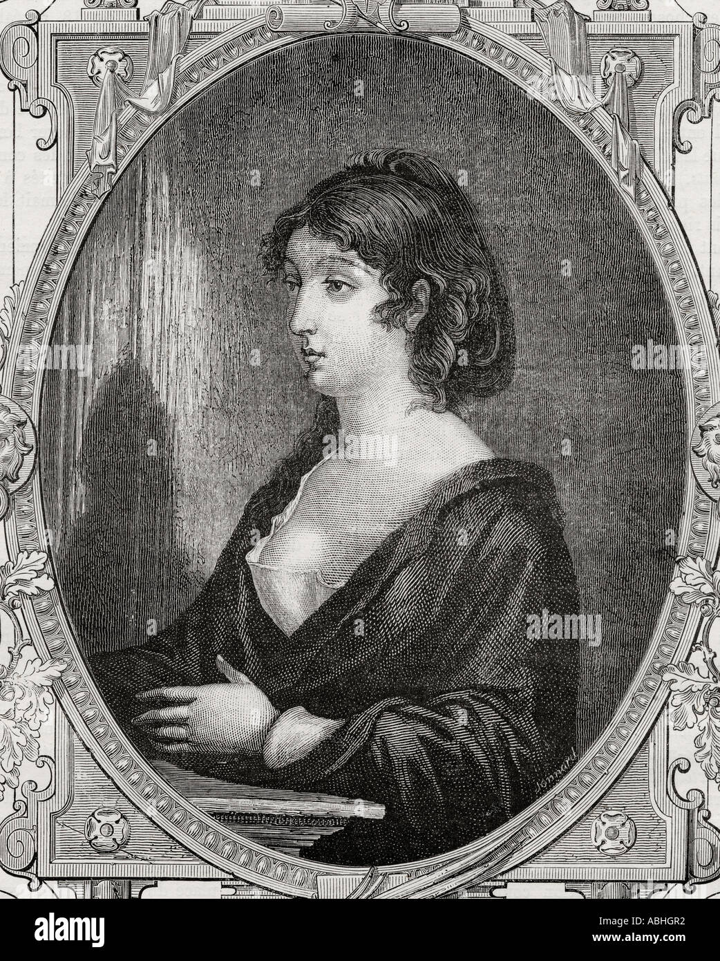 Cécile-Aimée Renault, 1774–1794. French woman and royalist accused of trying to assassinate Maximilien Robespierre during the Reign of Terror. Stock Photo