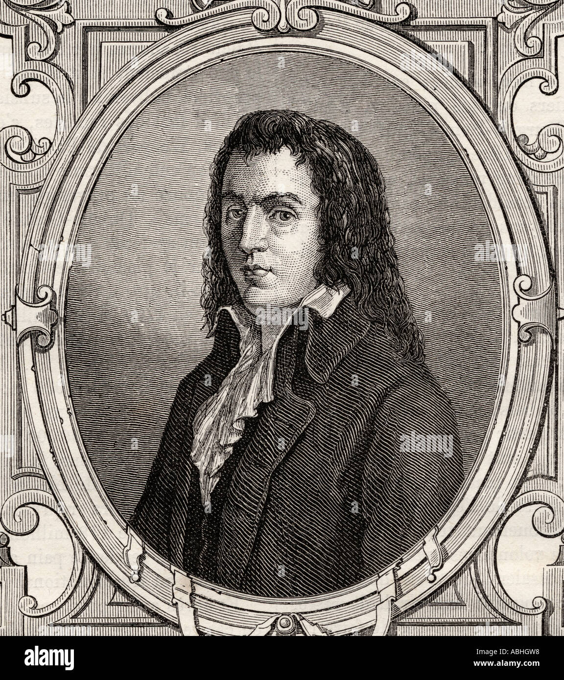 François-Noël Babeuf, 1760 – 1797, aka Gracchus or Gracus. French political agitator and journalist during the French Revolution. Stock Photo