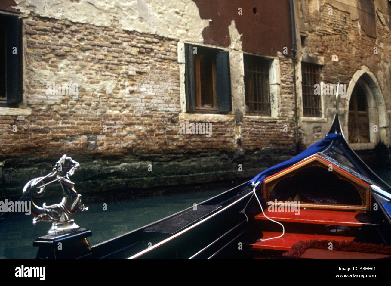 View from tourist gondola on one of Venice's main arteries the Rio San 