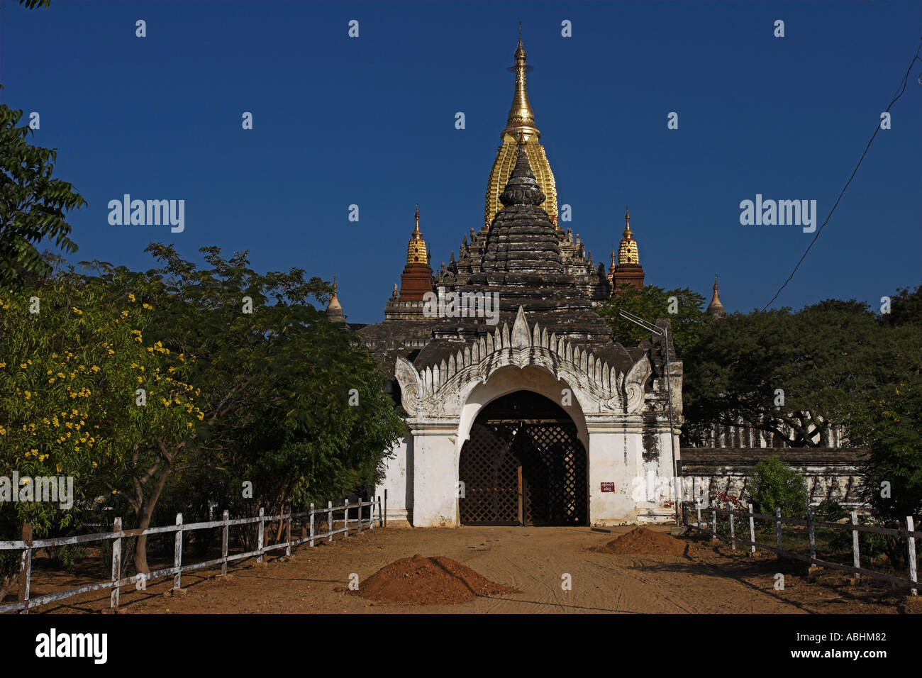 Myanmar Bagan Old Bagan Ananda Pahto Built around 1105 by King Kyanzittha Stock Photo