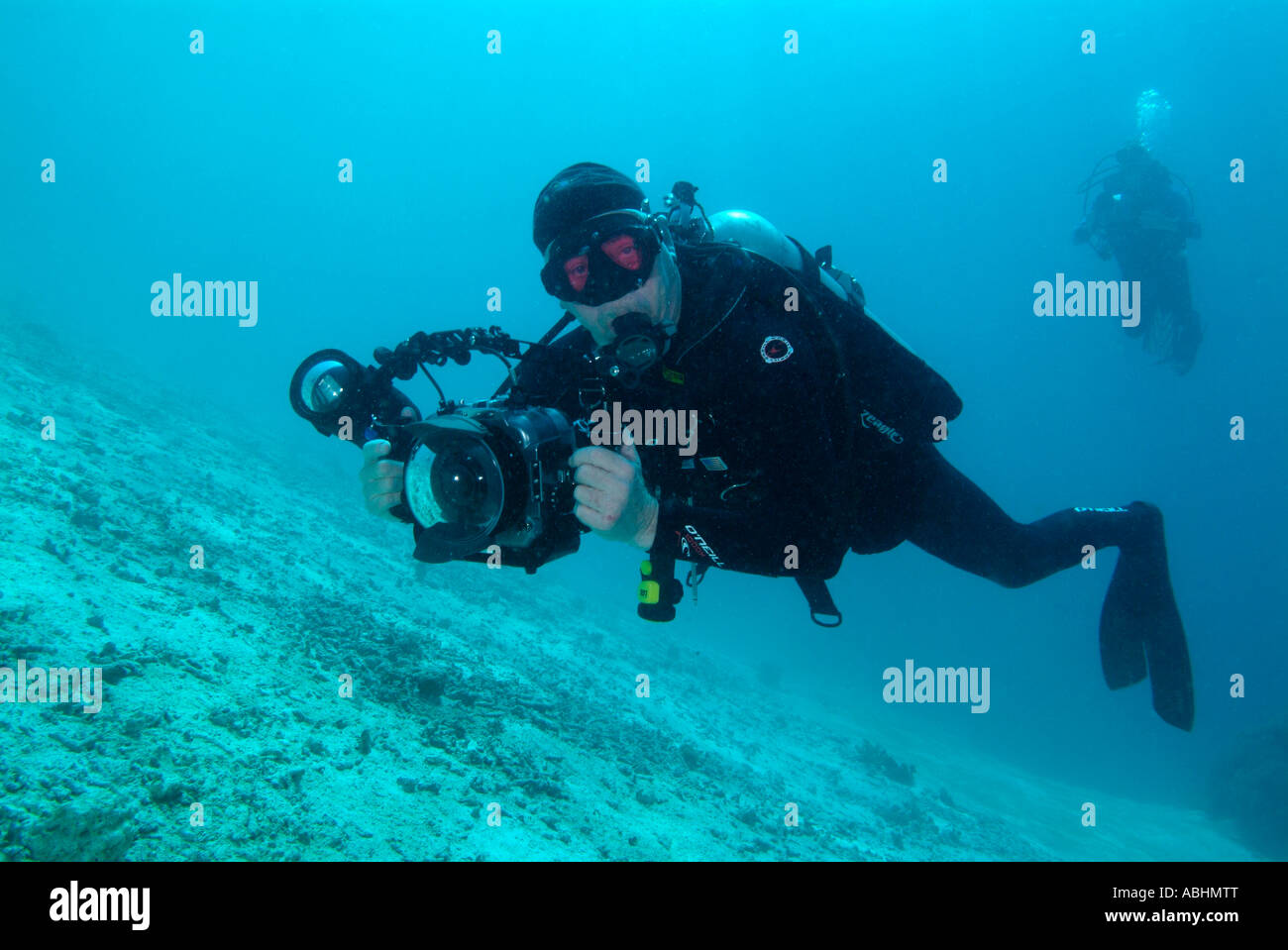 Scuba diver photographer in Raja Ampat Stock Photo Alamy