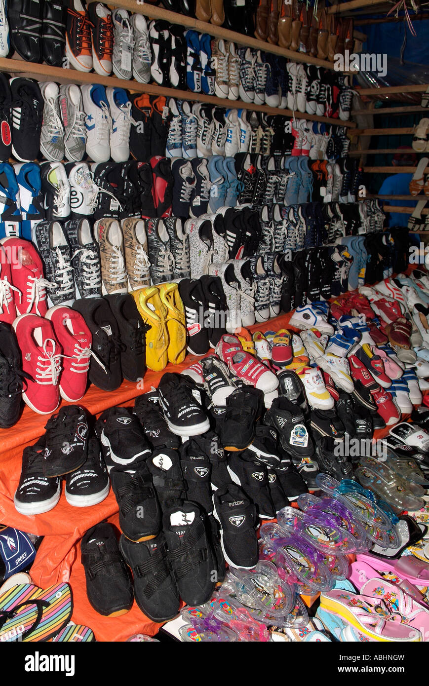 Local shoes market in Manado, North Sulawesi Stock Photo - Alamy