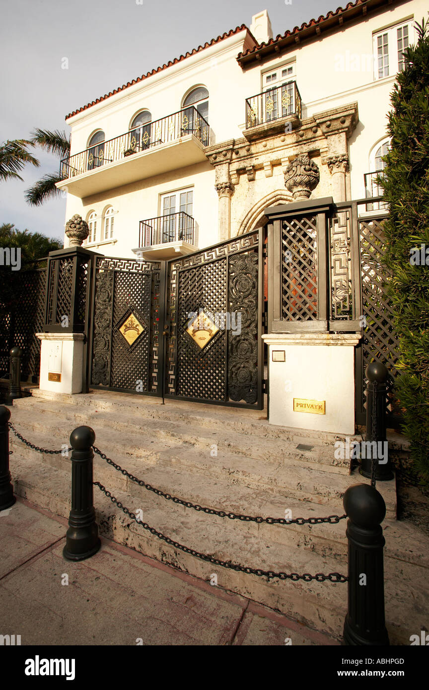 Casa Casuarina former house of Gianni Versace who got shot in front of the  gates Ocean Drive South Beach MIami Stock Photo - Alamy