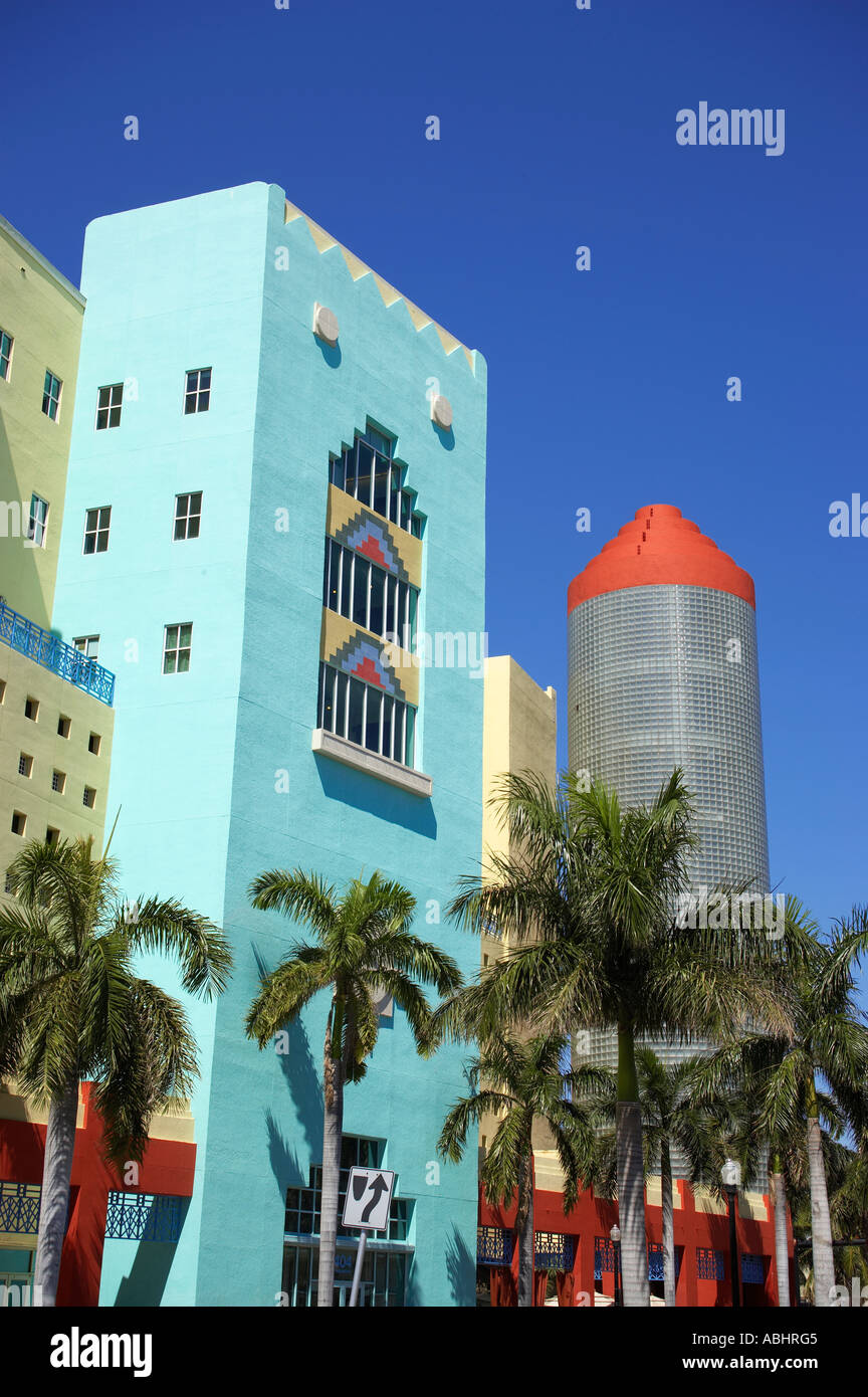 Neo Art Deco Style Buildings South Beach Miami Stock Photo Alamy