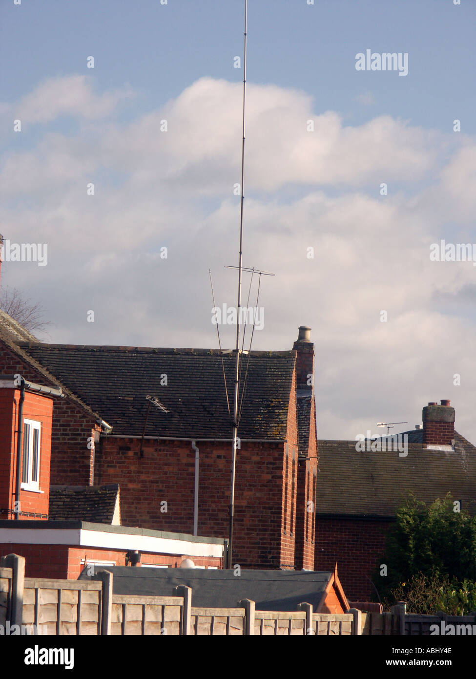 Radio Antenna at Private House Stock Photo Alamy