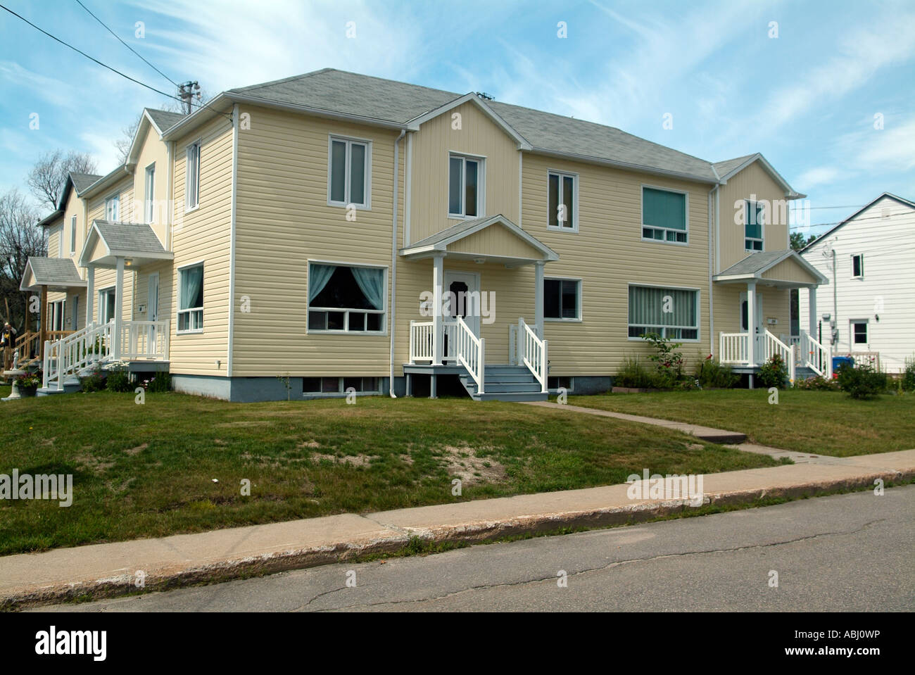 Typical wooden house of Baie Comeau, Quebec Stock Photo Alamy