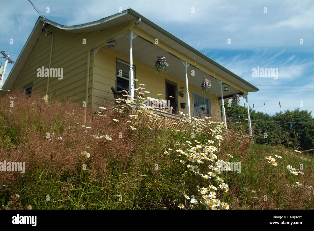 Typical wooden house of Baie Comeau, Quebec Stock Photo Alamy