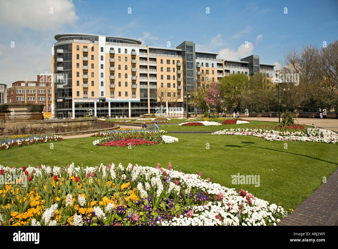 Modern Apartment development overlooking Queens Gardens in Hull UK