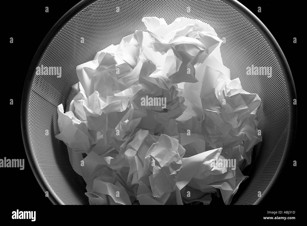 office waste paper basket Stock Photo Alamy