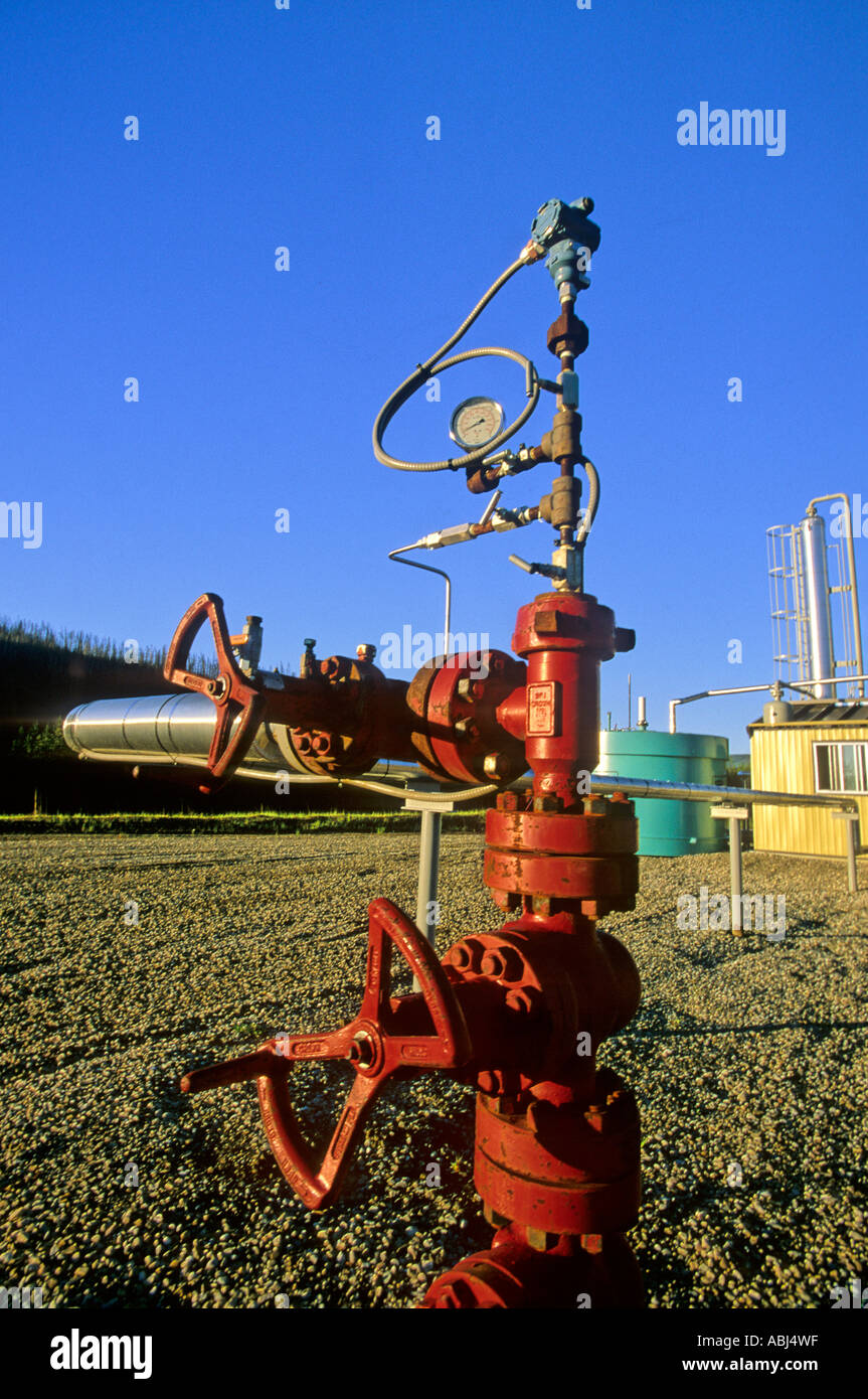 Natural Gas Well Head Stock Photo Alamy