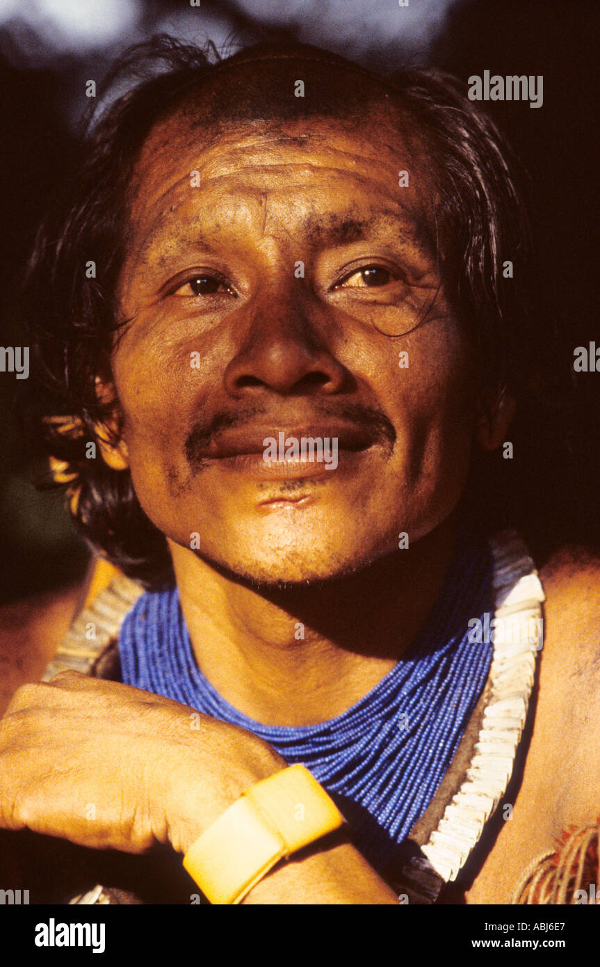 Xingu, Brazil. Bep Djaui, an elder from the Xicrin Kayapo village of Catete. Stock Photo