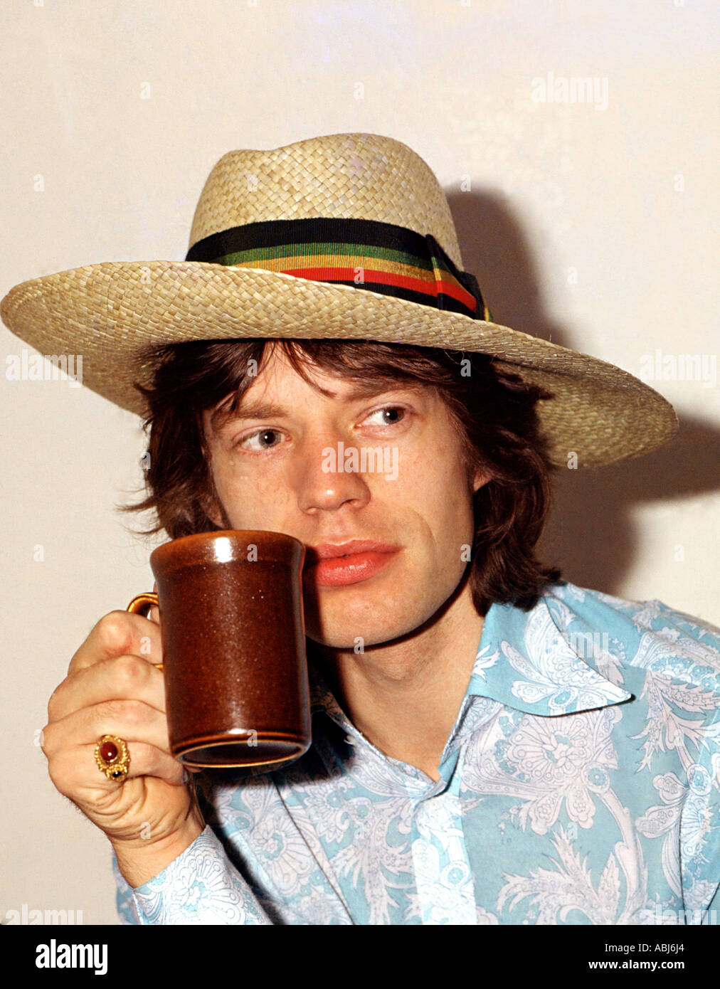 A portrait of Mick Jagger. Stock Photo
