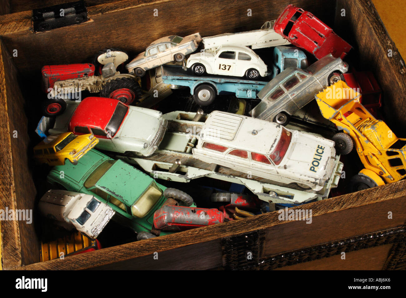 An old toy box. Stock Photo