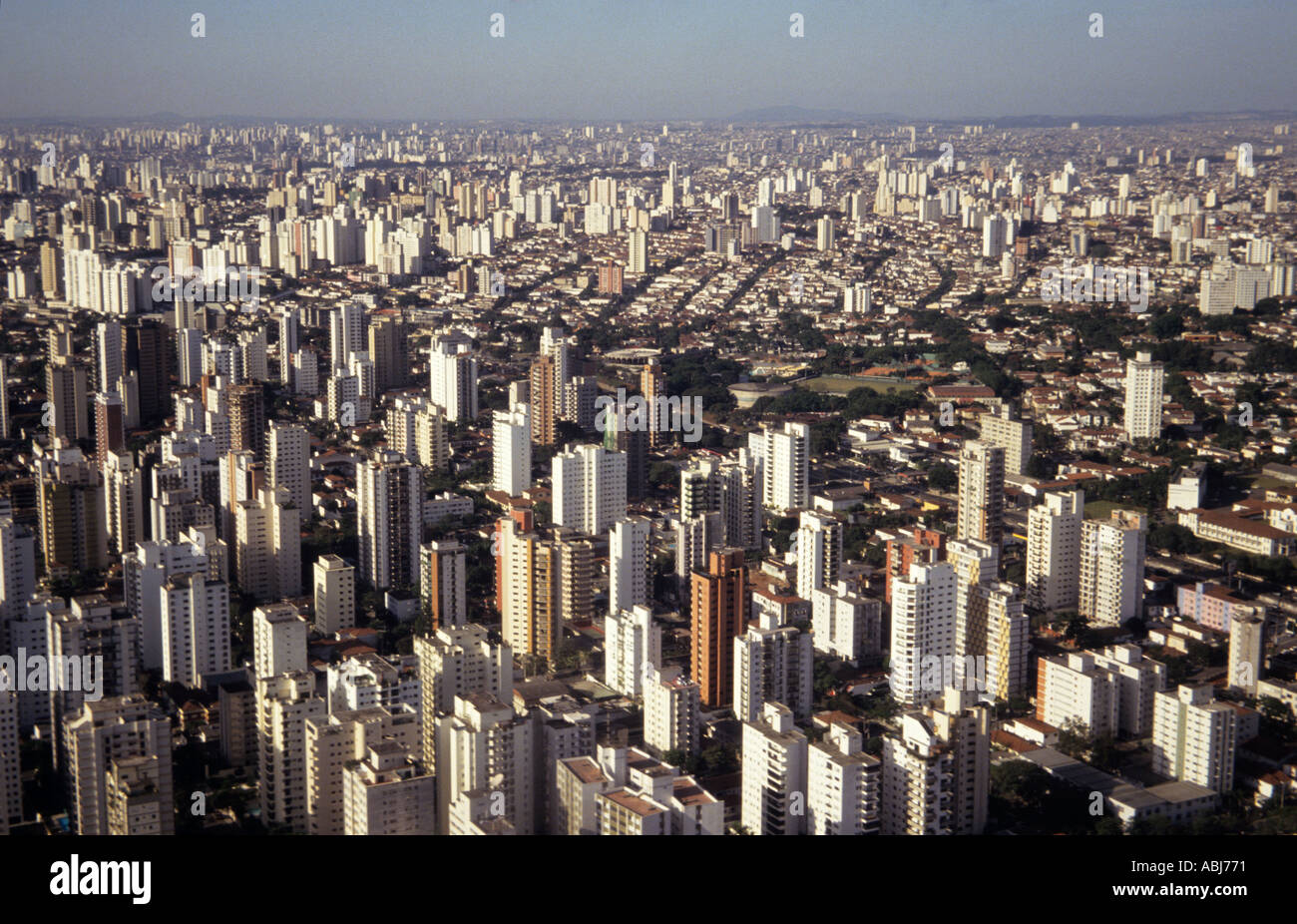 Sao Paulo, Brazil. Aerial view of the city with high rise buildings