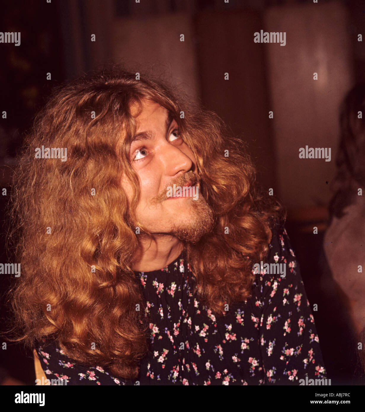 Robert Plant at a party for Led Zeppelin. Stock Photo