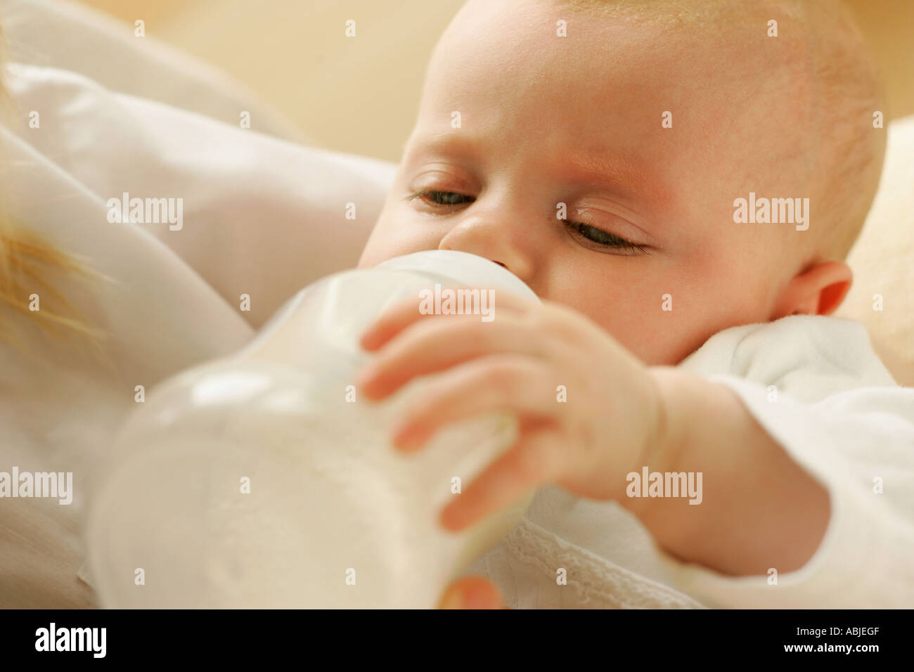 Baby being bottle fed Stock Photo Alamy