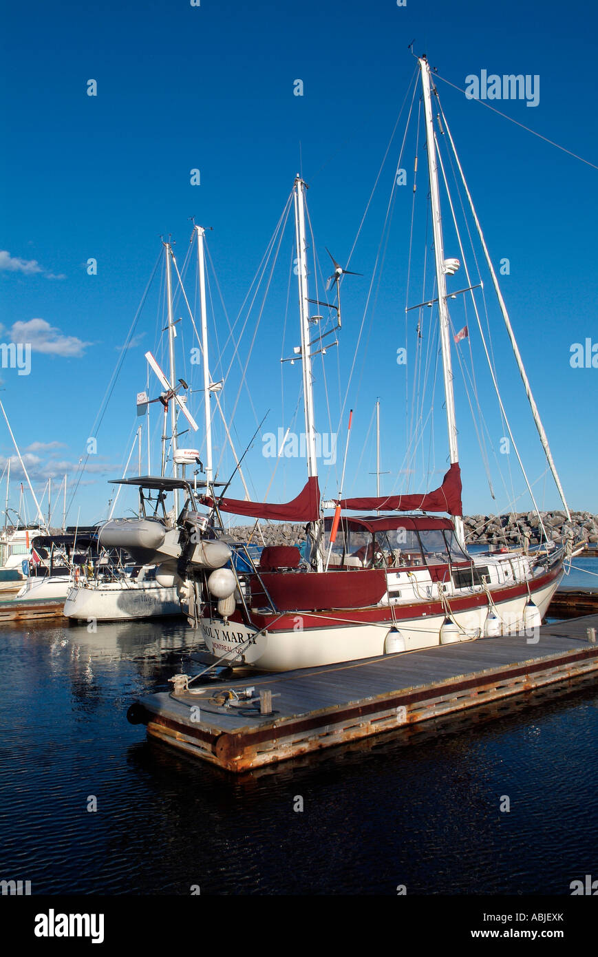 Harbour of Baie Comeau, North Quebec Stock Photo Alamy