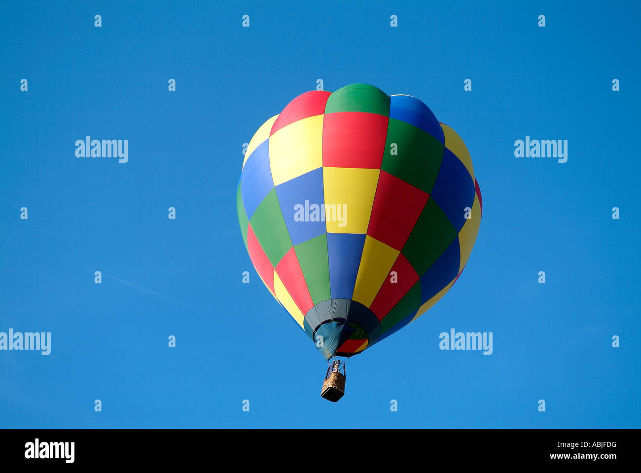 Air balloon rising in the sky Stock Photo - Alamy