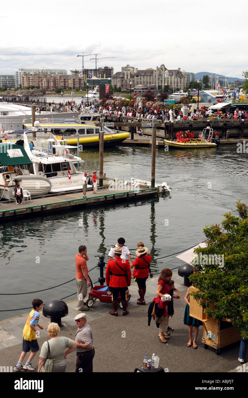People in downtown Victoria during Canada Day celebration Stock Photo ...