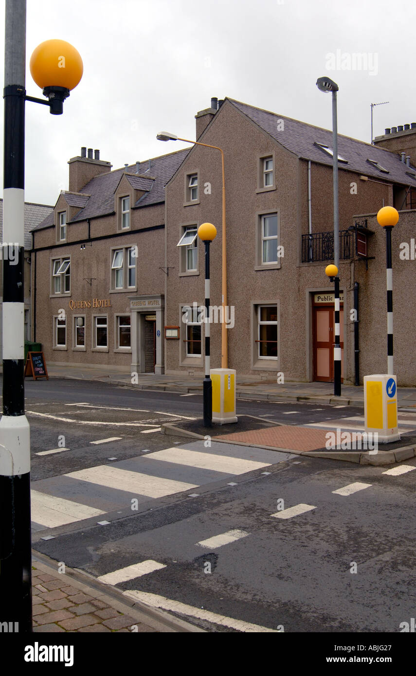 belisha beacons kirkwall orkney scotland Stock Photo Alamy