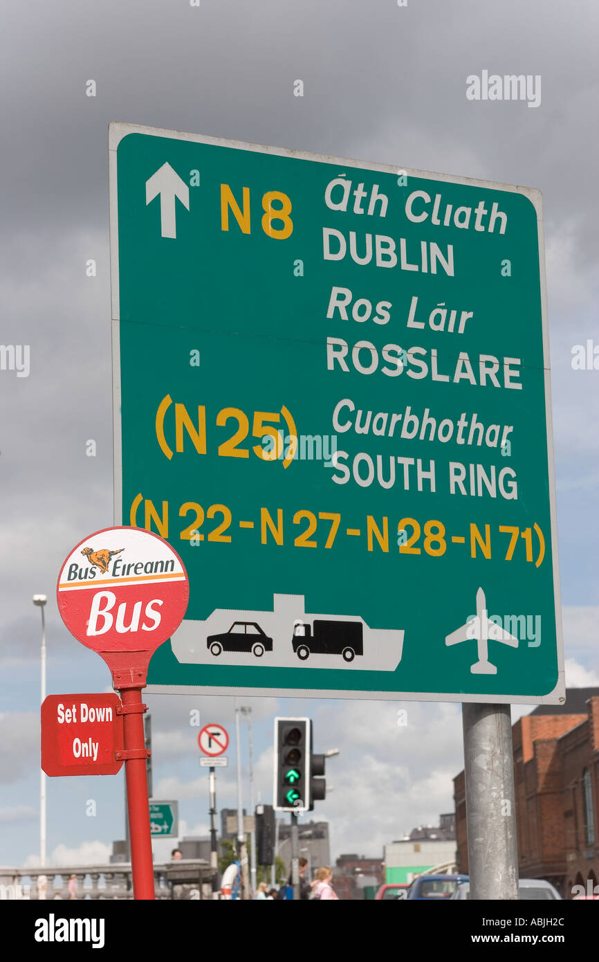 Road Signs Cork Ireland Stock Photo Alamy