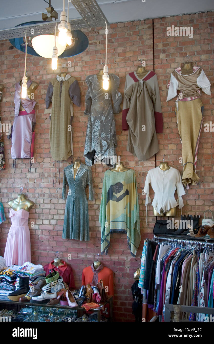 Rellik Vintage Clothes Shop Golborne Road London England UK Stock Photo