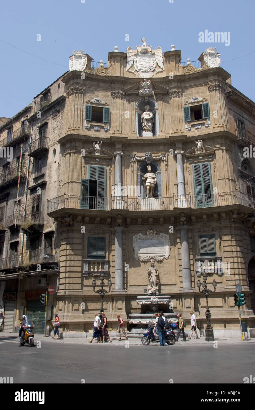 Four Corners Palermo Sicily Italy Stock Photo Alamy