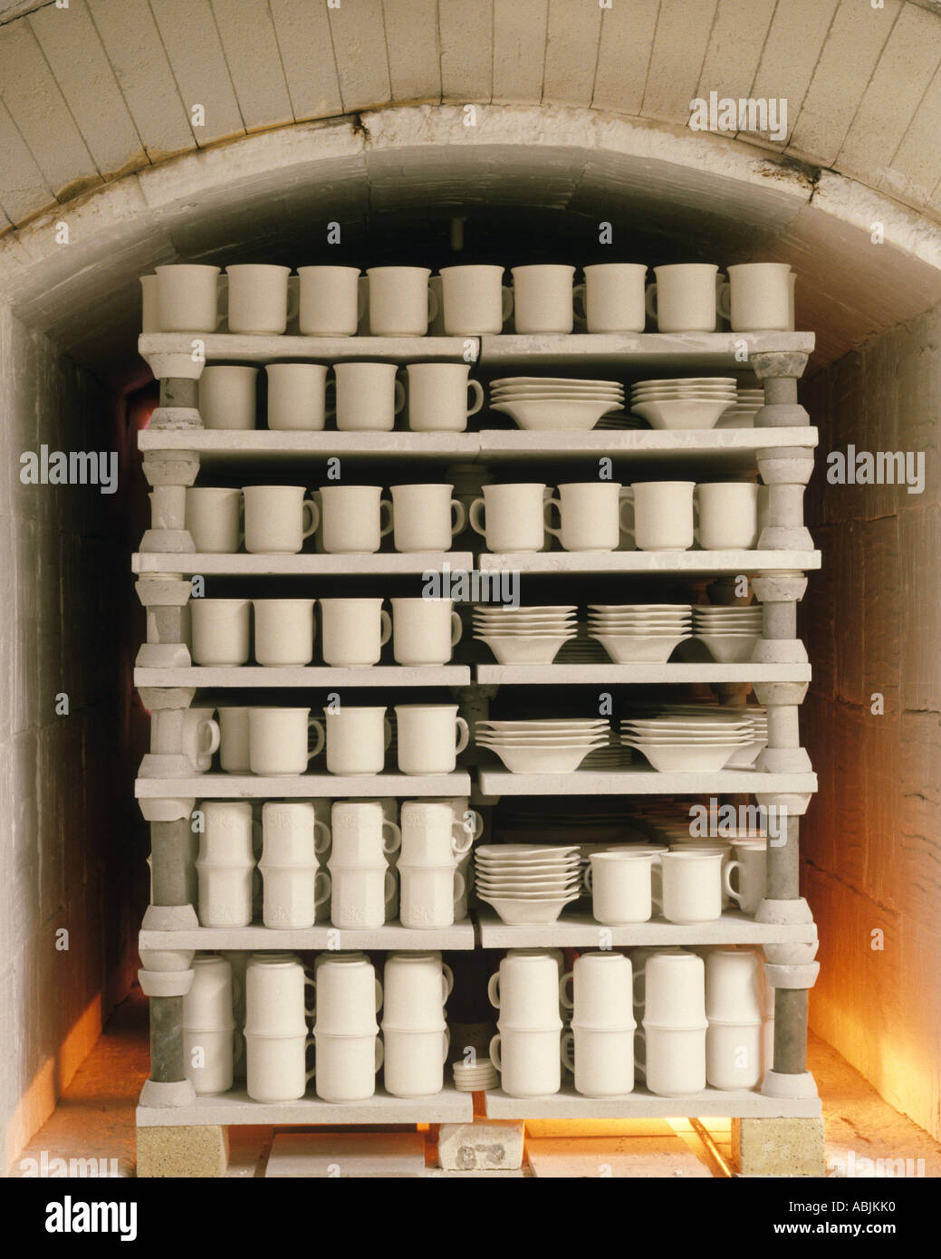 GB  GLOUCESTERSHIRE:  Kiln Detail at Prinknash Abbey Pottery Stock Photo