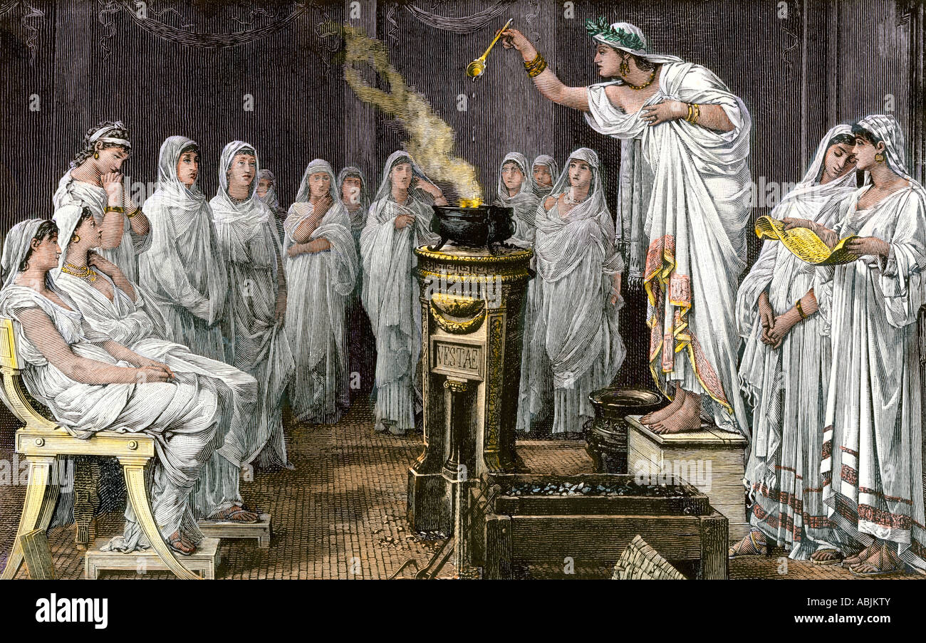 School of the vestal virgins in ancient rome stock photo 12908186 alamy