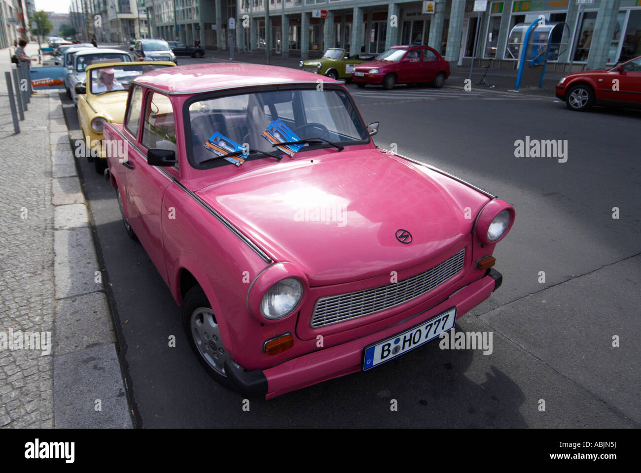 Trabant in Berlin Stock Photo